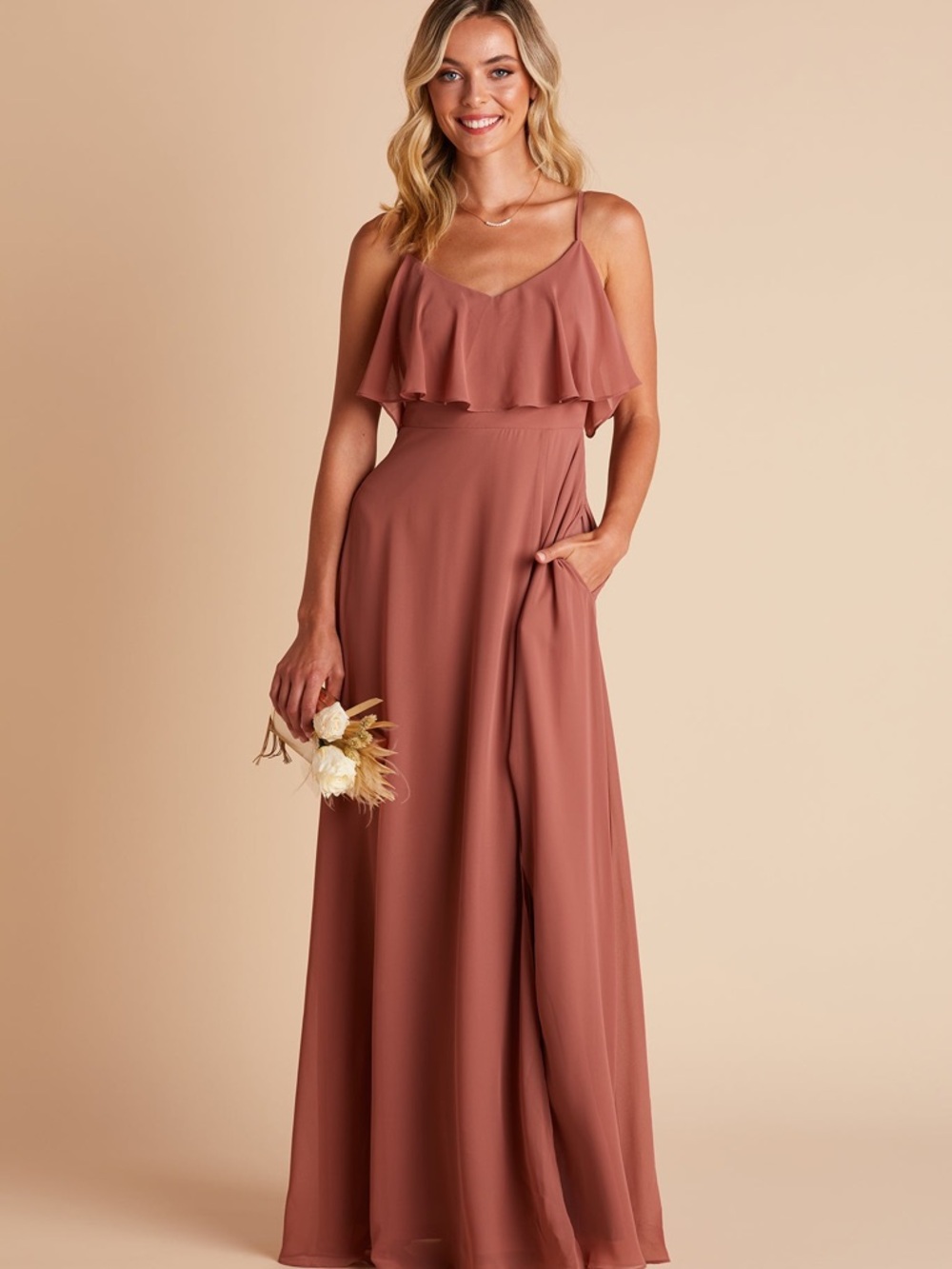 Birdy Grey Jane Convirtable Chiffon Dress with Side Slit - Picture 2 of 8